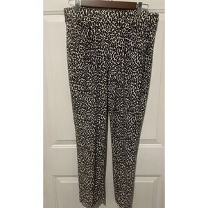 Chicos Pants Animal Print Slimming Size 1R (8) Beige‎ Brown